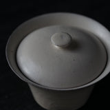 White Glazed Fenyin Gaiwan by Cong Qiang
