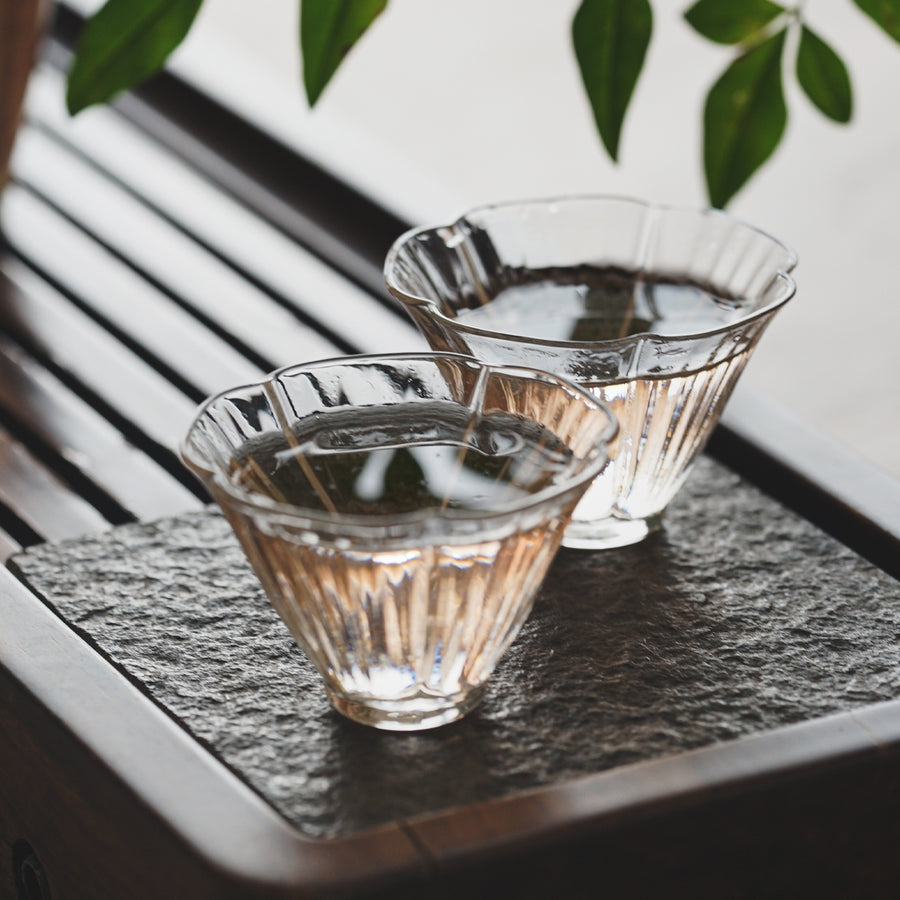 Handmade Glass Tea Cup - Cherry Blossom