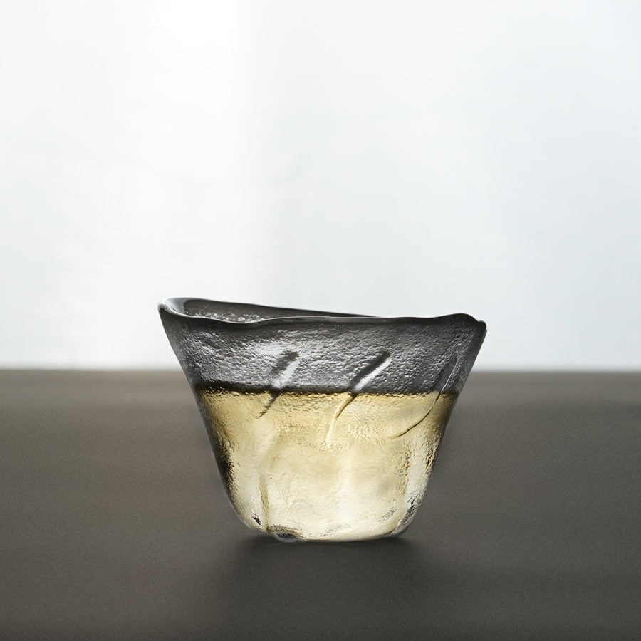 Handmade Glass Tea Cup - Ripple
