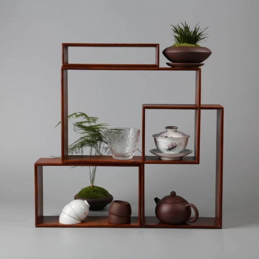 Handmade Bamboo Curio Shelf